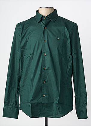 Chemise manches longues coupe cintrée vert CARLOS CORDOBA homme