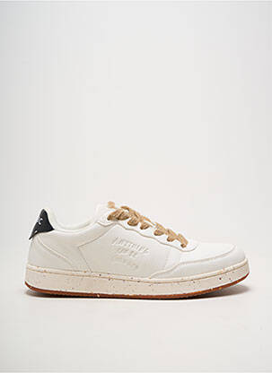 Baskets matière lisse bout rond blanc ALEXANDER SMITH homme