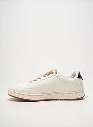 Baskets matière lisse bout rond blanc ALEXANDER SMITH homme