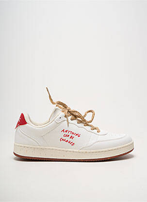 Baskets matière lisse talon plat jusqu'à 3cm blanc ALEXANDER SMITH femme