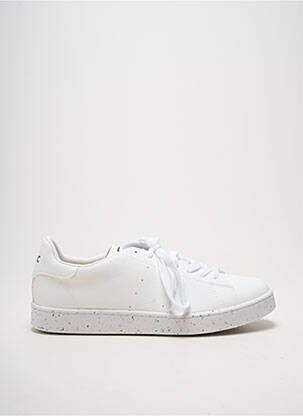 Baskets matière lisse bout rond blanc ALEXANDER SMITH homme