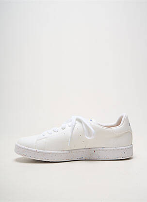 Baskets matière lisse bout rond blanc ALEXANDER SMITH homme