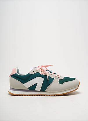 Baskets bout rond talon plat jusqu'à 3cm vert ALEXANDER SMITH femme