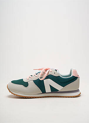 Baskets bout rond talon plat jusqu'à 3cm vert ALEXANDER SMITH femme