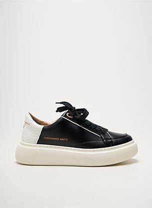 Baskets matière lisse talon plat jusqu'à 3cm noir ALEXANDER SMITH femme