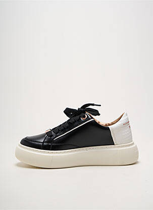 Baskets matière lisse talon plat jusqu'à 3cm noir ALEXANDER SMITH femme