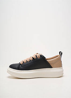 Baskets matière lisse talon plat jusqu'à 3cm noir ALEXANDER SMITH femme
