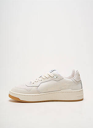 Baskets matière lisse talon plat jusqu'à 3cm blanc NO NAME femme