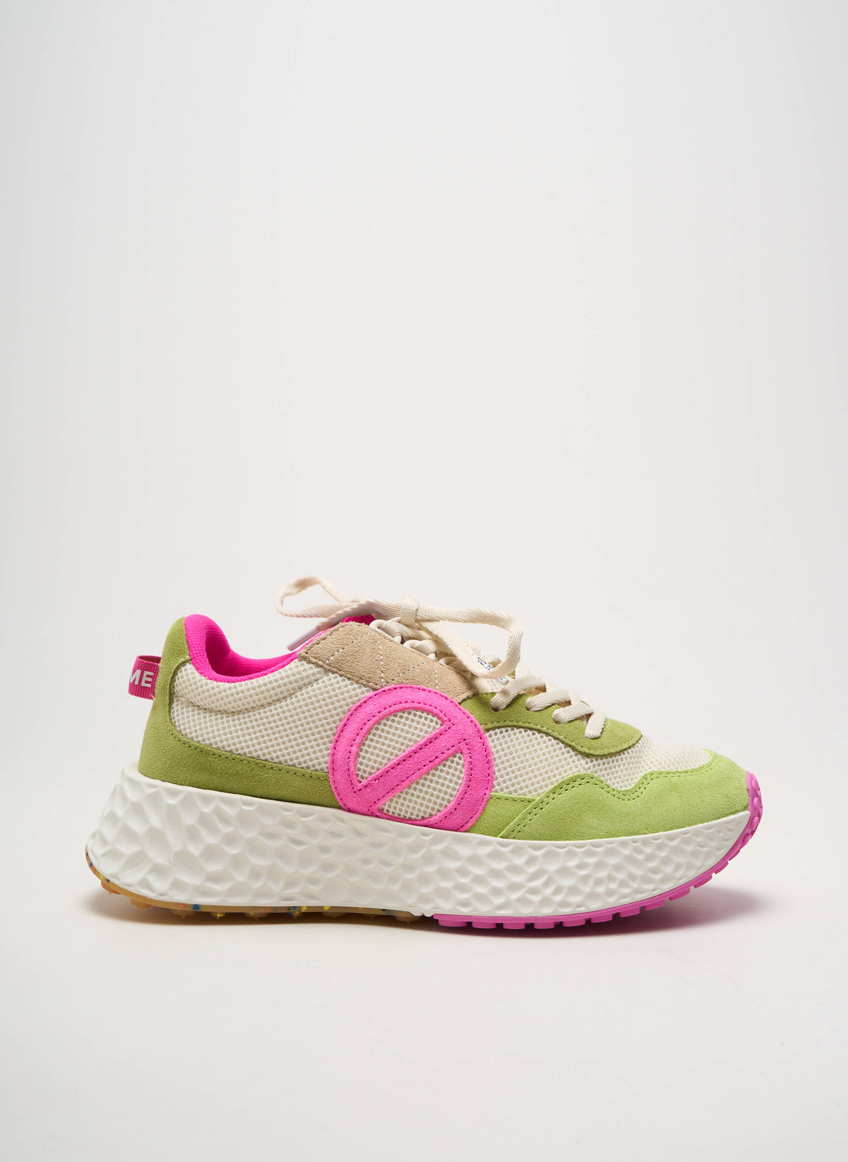 Baskets plateforme talon plat jusqu'à 3cm vert NO NAME femme
