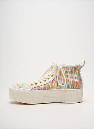 Baskets plateforme talon de 4 à 6cm blanc NO NAME femme