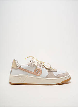 Baskets matière lisse talon plat jusqu'à 3cm blanc NO NAME femme