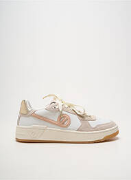 Baskets matière lisse talon plat jusqu'à 3cm blanc NO NAME femme