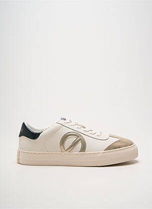 Baskets matière lisse talon plat jusqu'à 3cm blanc NO NAME femme
