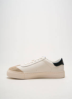 Baskets matière lisse talon plat jusqu'à 3cm blanc NO NAME femme
