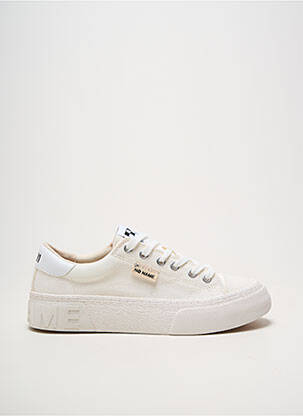 Baskets bout rond talon plat jusqu'à 3cm blanc NO NAME femme