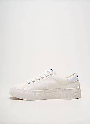 Baskets bout rond talon plat jusqu'à 3cm blanc NO NAME femme