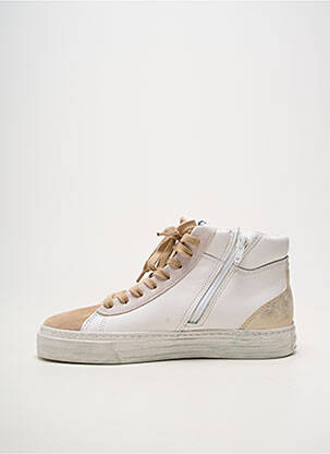 Baskets matière lisse talon plat jusqu'à 3cm blanc NO NAME femme