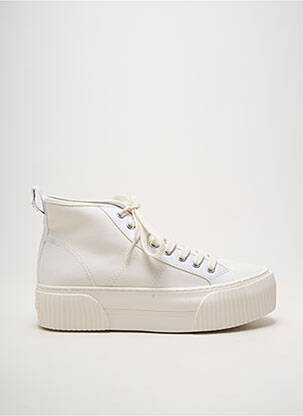 Baskets plateforme talon de 4 à 6cm blanc NO NAME femme