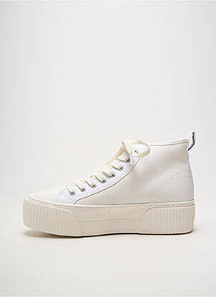Baskets plateforme talon de 4 à 6cm blanc NO NAME femme