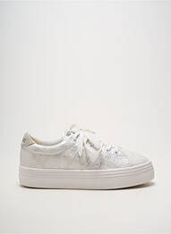 Baskets matière lisse talon plat jusqu'à 3cm blanc NO NAME femme