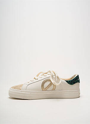 Baskets bout rond talon plat jusqu'à 3cm blanc NO NAME femme