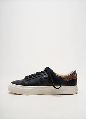 Baskets matière lisse talon plat jusqu'à 3cm noir NO NAME femme