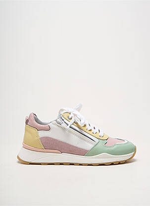 Baskets matière lisse talon plat jusqu'à 3cm blanc BULLBOXER femme