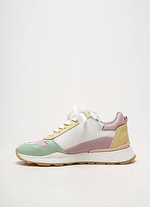 Baskets matière lisse talon plat jusqu'à 3cm blanc BULLBOXER femme