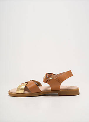 Sandales/nu pieds matière lisse bout ouvert marron LOLA CANALES fille