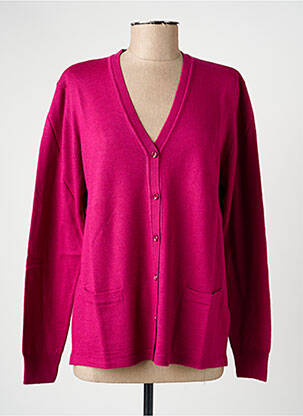 Gilet manches longues stretch rose ELLEMME femme