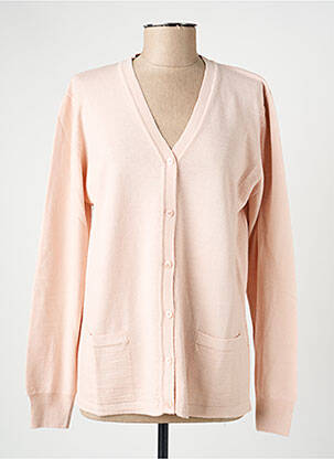 Gilet manches longues stretch rose clair ELLEMME femme