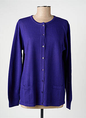 Gilet manches longues stretch violet ELLEMME femme