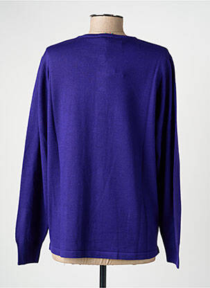 Gilet manches longues stretch violet ELLEMME femme