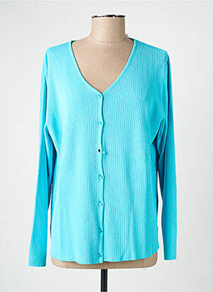 Gilet manches longues stretch bleu PAUPORTÉ femme