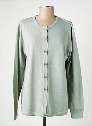 Gilet manches longues stretch vert ELLEMME femme