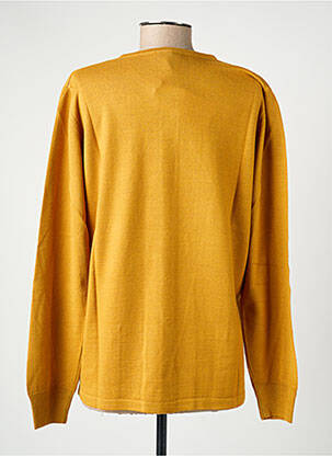 Gilet manches longues col rond jaune ELLEMME femme