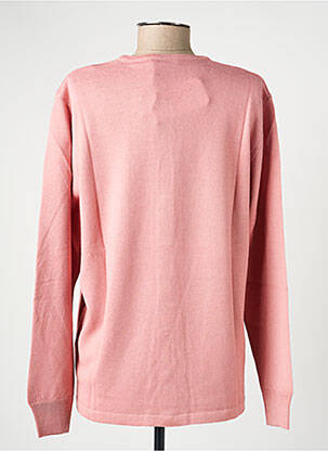 Gilet manches longues col rond rose ELLEMME femme