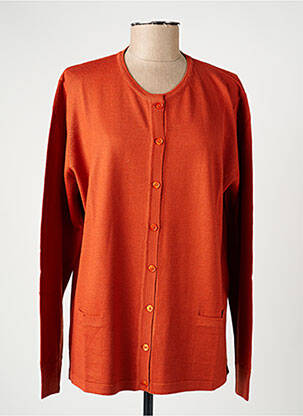 Gilet manches longues stretch orange ELLEMME femme