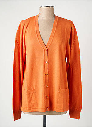 Gilet manches longues stretch orange ELLEMME femme