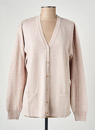 Gilet manches longues stretch beige ELLEMME femme