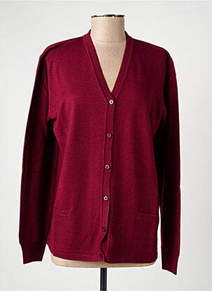 Gilet manches longues stretch rouge ELLEMME femme