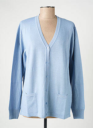 Gilet manches longues stretch bleu ELLEMME femme