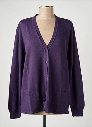 Gilet manches longues stretch violet ELLEMME femme