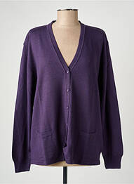 Gilet manches longues stretch violet ELLEMME femme