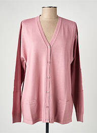 Gilet manches longues stretch rose ELLEMME femme