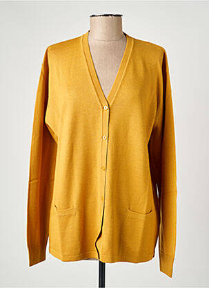 Gilet manches longues stretch jaune ELLEMME femme