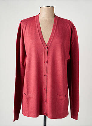 Gilet manches longues stretch rose ELLEMME femme