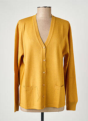 Gilet manches longues stretch jaune ELLEMME femme