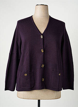 Gilet manches longues stretch violet PAUPORTÉ femme