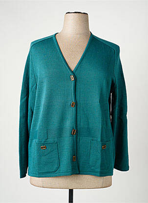 Gilet manches longues stretch vert PAUPORTÉ femme